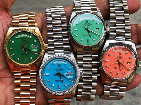 Rolex face colors